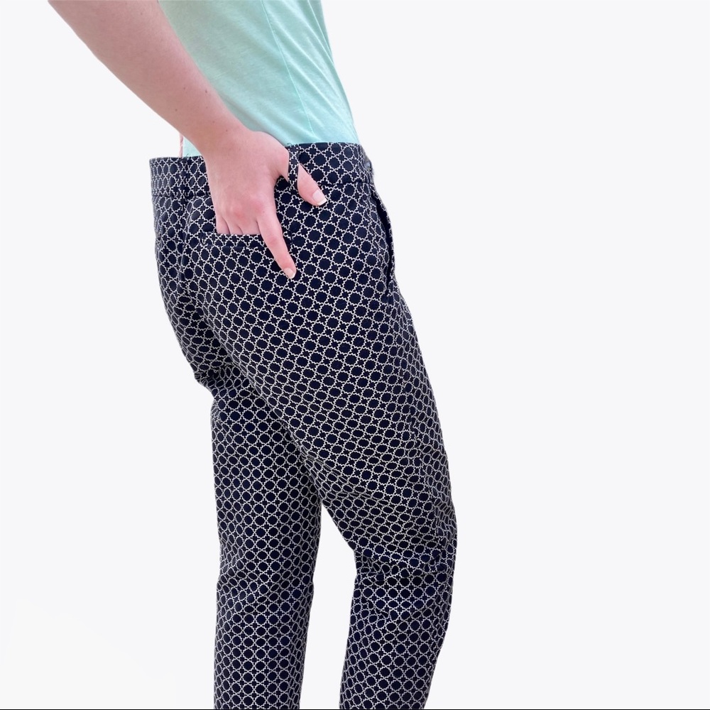 Hilary Radley Moroccan Print Capri Pants Black Size 2